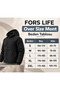 New Season Relaxed Men's Comfortable Fit Hooded Coat, Black - 3