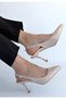 Kentay Beige Pointed Toe Thin Heeled Shoes 9 cm - 5
