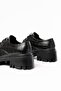 Zri̇n-754 Premium Black Crocodile Lace-Up Orthopedic High-Sole Loafer - 6