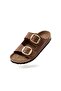 Zri̇np-101 premium tan women's buckled sandal - 3