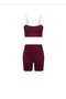 Bordo White Biyeli Derayli Collecting Shorts Set - 2