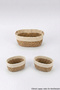 Natural Wicker 3-Piece Organizer Basket Set - Bohemian Home Decoration Organizing Box - 2