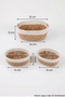 Natural Wicker 3-Piece Organizer Basket Set - Bohemian Home Decoration Organizing Box - 3