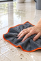 (1 Piece) Orange Piping Microfiber Floor, Wall Tile Wiping Cleaning Cloth 50X70Cm - 2