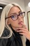 Cat Eye Optical Frame Compatible Blue Block Women's Glasses Computer Phone High Protection Against Harmful Lights