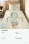 Rabbit Pattern Baby and Kids Printed Single Pique Set 160X230 - 9