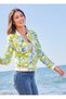 Graphic Patterned Zippered Bomber Jacket - Spring Collection - 3