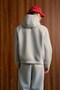 Unisex Oversize Scuba Zippered Hooded Tracksuit Set Gray Melange - 4