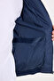 Men's Regular Fit Classic-Cut Zipper-Front Double-Pocket Warm-Weather Stand-Up Collar Navy Blue Coat - 8