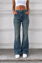 Distressed Washed High Waist Flare/Spanish Jeans