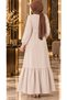 Crepe Fabric Shoulder Ruffle Dress Ecru - 5