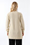 Women's Beige Comfortable Fit Knitwear Cardigan with Pockets - 6