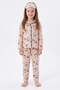Panda Printed Girls' 3-Piece Pajama Set with Sleeping Band - 2