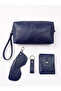 100% Genuine Crazy Leather Minimalist 5-Piece Accessory Set: Handbag - Wallet - Card Holder - Glasses Case - Keychain Set