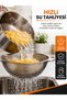 Stainless Steel Pasta Strainer 25 cm |   Double Handle Metal Vegetable and Fruit Washing and Straining Colander