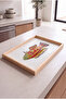 Colorful Tropical Fish Patterned Natural Wood Framed Rectangular Coffee Presentation, Engagement and Serving Tray - 3