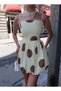 Poplin Fabric Large Polka Dot Balloon Dress - Yellow - 5