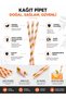 Pink Gold Striped Paper Straws 25 Pieces – Biodegradable Disposable Drinking Straws - 3