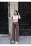 Polyviscon Fabric Belted Trousers — Non-Marking Inox - 6