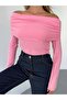 Dalgıç Kumaş Madonna Collar Blouse — Pink - 4