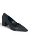 High Heeled Matte Leather Women's Shoes Black - 7