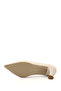 Women's Cream Pointed Toe Goblet Heel Stiletto - 6