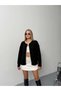 Women's Pearl Knit Cardigan – Soft Textured, Pearl Detailed, Comfortable Fit — Black - 6