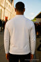 Men's Casual Long Sleeve White Polo Neck T-Shirt - 6