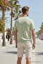 Men's Summer Trend Short Sleeve Knitwear Green T-Shirt - 5