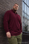 Men's Large Size Premium Burgundy Polo T-Shirt