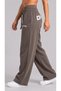 Regular Women's Black Wide Leg Oversize Sweatpants - 4