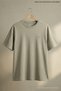 Beige Plus Size Men's Basic Crew Neck T-Shirt - 5