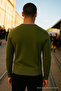 Men's Premium Comfort Casual Long Sleeve V-Neck Khaki Sweater - 5