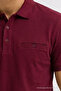 Men's Premium Pocketed Burgundy Polo Collar t Shirt - 5
