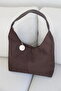 New Season Large Salaş Brown Suede Shoulder Bag - 2