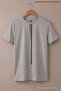 Gray Men's Paris Printed Crew Neck Loose Fit T-Shirt - 5