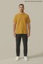 Mustard Men's Slim Fit Pique Short Sleeve Polo Collar T-Shirt