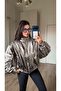 Silver Aura Bomber Jacket