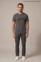 Dark Gray Men's Change Printed Crew Neck Loose Fit T-Shirt