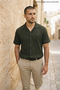 Men's Casual Jacquard Summer Khaki Short Sleeve Shirt - 4