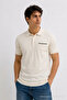 Men's Premium Beige Polo Neck T-Shirt with Pockets
