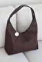 New Season Large Salaş Brown Suede Shoulder Bag