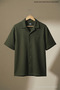Men's Casual Jacquard Summer Khaki Short Sleeve Shirt - 6