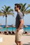 Men's Summer Trend Short Sleeve Knitwear Smoked T-Shirt - 4