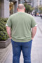 Men's Plus Size Summer Knitwear Green T-Shirt - 5