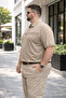 Men's Plus Size Summer Mink Polo Collar Knitwear T-Shirt - 3