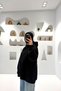 Oversize Hooded Sweatshirt - Black - 4