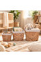 Decorative Multi-Purpose Water Hyacinth Organizer Basket Set of 3