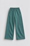 Girl's Wide-Leg Sweatpants - with Pockets and Zipper Detail