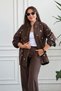 Front Zipper Sequin Embroidered Suit - 8